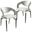 Entice Modern Dining Chair Set of 2 In Grey
