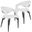 Entice Modern Dining Chair Set of 2 In White