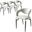 Entice Modern Dining Chair Set of 4 In Grey