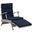 Envisage Light Gray Navy Chaise Outdoor Patio Wicker Rattan Lounge Chair