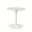 Enzo 30 Inch Round Marble Top Dining Table In White Top and Base