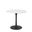 Enzo 36 Inch Round Marble Top Dining Table In White Top and Black Base