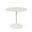 Enzo 36 Inch Round Marble Top Dining Table In White Top and Base