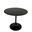 Enzo 40 Inch Round Marble Top Dining Table In Black Top and Base