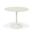 Enzo 40 Inch Round Marble Top Dining Table In White Top and Base