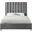 Enzo Velvet Full Bed In Grey