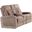 Equinox Power Console Loveseat In Mushroom