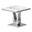 Eric Genuine End Table In White Marble and Silver Stainless Steel