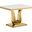 Eric Sofa End Table In White Marble and Gold Stainless Steel