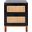 Erica 2 Drawer Nightstand in Black and Natural