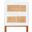 Erica 2 Drawer Nightstand in White and Natural