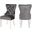 Erica Dining Chair Set of 2 With Stainless Steel Legs In Dark Gray