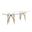 Erick 94 x 46 Inch Glass Dining Table In Gold