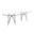Erick 94 x 46 Inch Glass Dining Table In Silver
