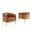 Erick Leathaire Barrel Accent Chair in Toffee
