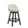 Erika Swivel Counter Height Bar Stool In Black and Cream
