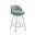 Erika Swivel Counter Height Bar Stool In White and Light Blue