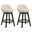 Erika Swivel Counter Height Bar Stool Set of 2 In Black and Cream