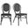 Erlend Stackable Outdoor Side Chair Set of 2 In Black