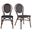 Erlend Stackable Outdoor Side Chair Set of 2 In Brown