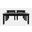 Eros Contemporary 3 Piece Coffee Table Set In Black