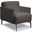 Eros Dark Grey Leather Accent Chair