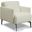 Eros Light Grey Leather Accent Chair