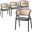 Ervilla Dining Chair Set of 4 In Grey/Black