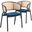 Ervilla Dining Chair Set of 2 In Navy Blue/Black