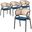Ervilla Dining Chair Set of 4 In Navy Blue/Black