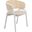 Ervilla Dining Chair with Steel Legs and Wicker Back In Beige