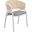 Ervilla Dining Chair with White Steel Legs and Wicker Back In Grey
