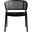 Ervilla Wicker Back Dining Arm Chair In Black