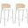 Ervilla Wicker Barstool Set of 2 In White