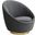 Ether Swivel Chair In Bergamo Charcoal