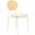 Euston Modern Dining Chair with White Frame In Beige