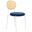 Euston Modern Dining Chair with White Frame In Blue