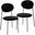 Euston Velvet Dining Chair Set of 2 In Black