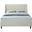Eva Velvet Full Bed In Cream