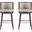 Evalyn Barstool Set of 2 In Stone