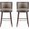 Evalyn Barstool Set of 2 In Taupe