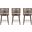 Evalyn Counter Stool Set of 3 In Taupe