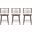 Evalyn Counter Stool Set of 3 In White