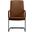 Evander Office Guest Chair In Dark Brown Leather