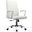 Evander Series Office Chair In White Leather