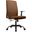 Evander Series Office Guest Chair In Dark Brown Leather