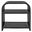 Eve Curved Natural Rattan Side Table In Black