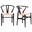 Evelina Side Chair Set of 2 In Black and Natural
