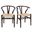 Evelina Side Chair Set of 2 In Walnut and Natural