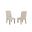 Evelyn Side Dining Chair Set of 2 in Beige